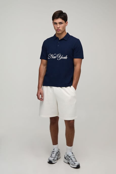 Regular Fit New York Embroidered Polo - Image 4