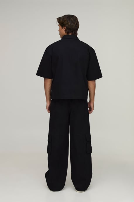 Oversized Half Sleeve OverShirt & Baggy Trouser Cargo Set - Image 2