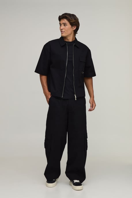 Oversized Half Sleeve OverShirt & Baggy Trouser Cargo Set - Image 4