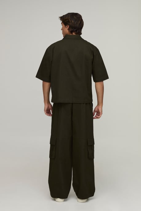 Oversized Half Sleeve OverShirt & Baggy Trouser Cargo Set - Image 2