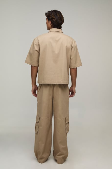 Oversized Half Sleeve OverShirt & Baggy Trouser Cargo Set - Image 2