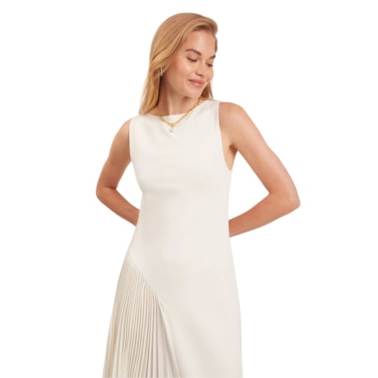Mouwloze Gebreide Jurk In Ivoorkleur Van Ted Baker Azzina Met Plooien - Image 3