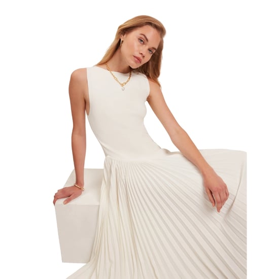 Mouwloze Gebreide Jurk In Ivoorkleur Van Ted Baker Azzina Met Plooien - Image 6