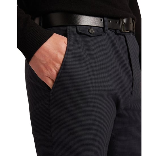 Ted Baker Brunit Slim Houndstooth Navy Trousers - Image 6