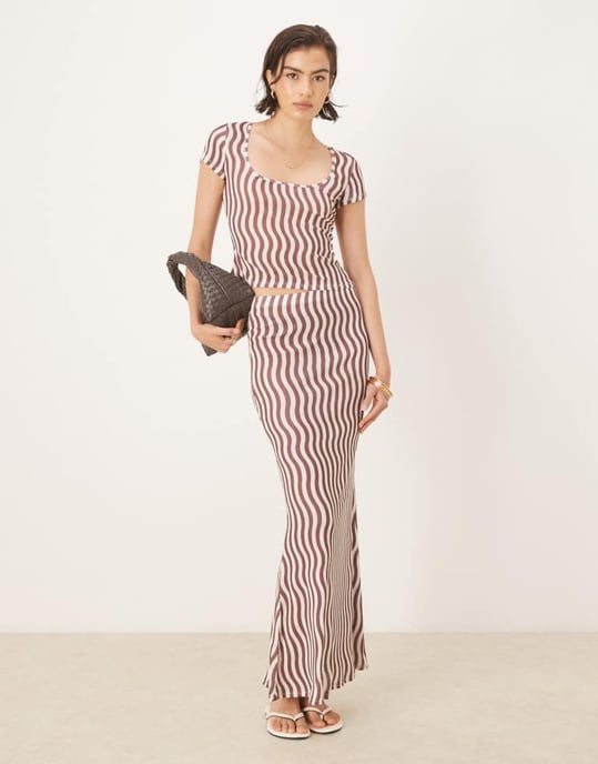 ASOS DESIGN randig mesh t-shirt med kort ärm - Image 2