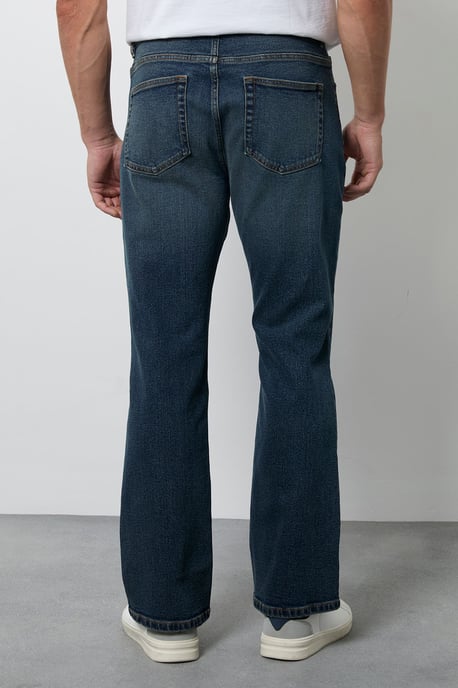 Dark Vintage Wash Stretch Bootcut Jeans - Image 3