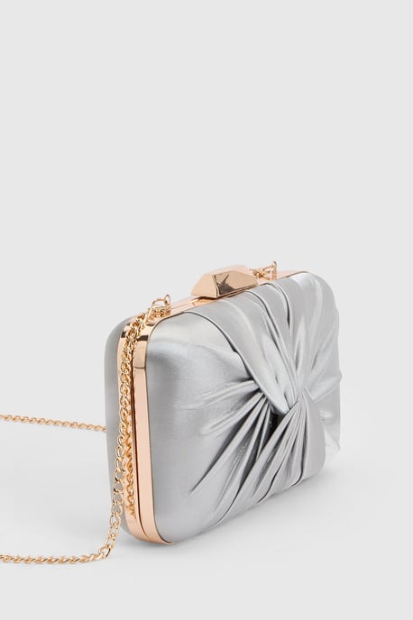 Beaut Satin Twist Clutch Bag - Image 3