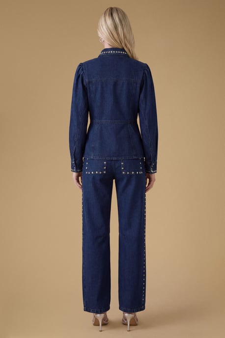 Premium Stud Detail Barrell Leg Jean - Image 2