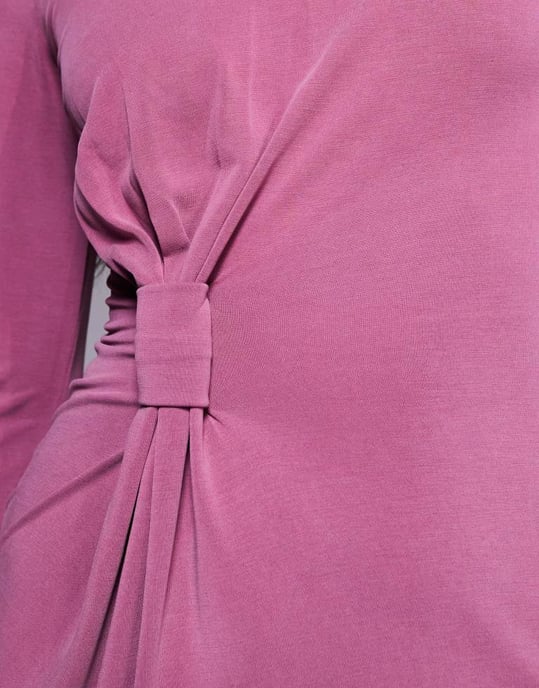 ASOS DESIGN modal twistknutdetalj maxi klänning i mauve - Image 3