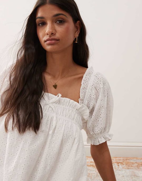 Miss Selfridge broderad smockklänning - Image 3