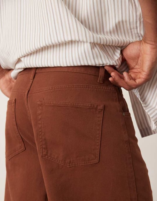 ASOS DESIGN lång längd mockalook jorts i brun - Image 2