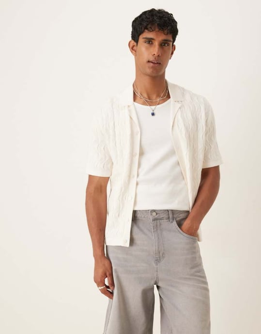 ASOS DESIGN lång längd denimshorts i ljusgrå tvätt - Image 2