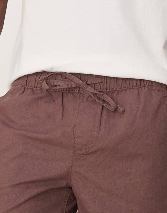 ASOS DESIGN slim medellånga lösa shorts i brun linneblandning - BRUN - Image 3