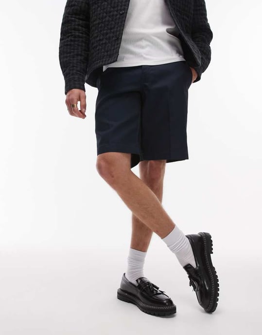 Dickies 874 raka arbetsshorts i mörk marinblå - Image 2