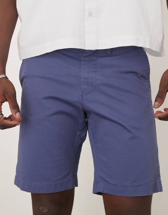 GANT slim fit twill chinoshorts i medelblå - Image 2