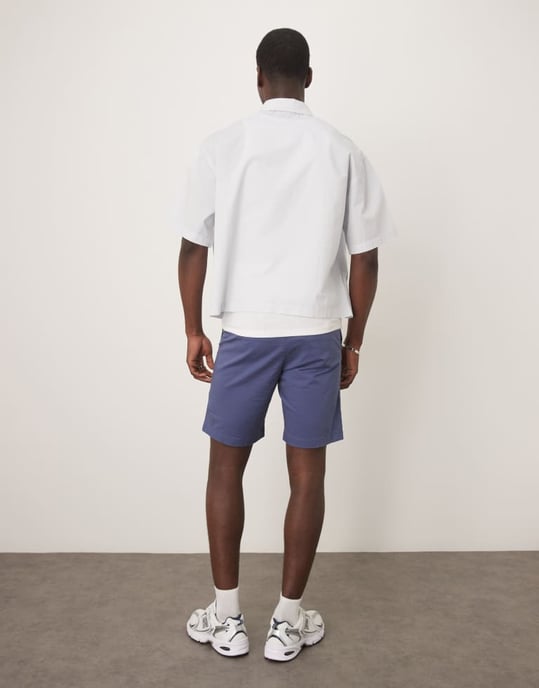 GANT slim fit twill chinoshorts i medelblå - Image 3
