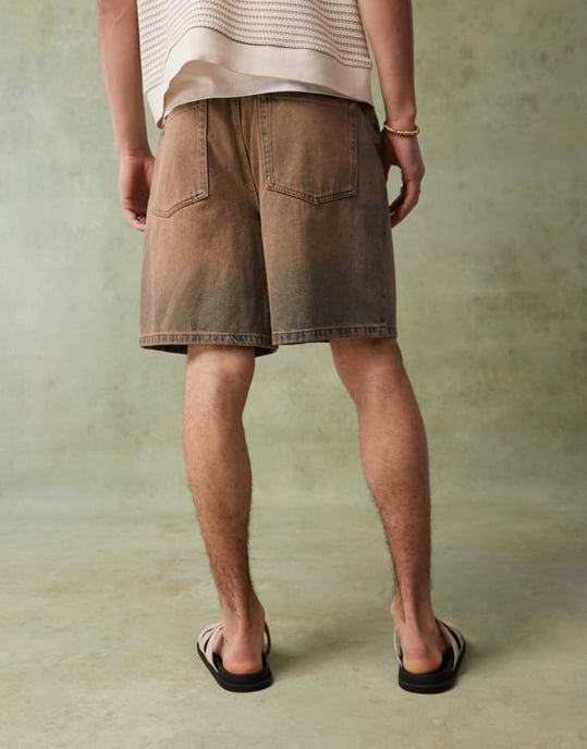 ASOS DESIGN standardlängd denimjort i brun nyans - Image 3