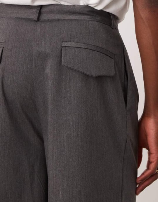 ASOS DESIGN långlinjade vida shorts i khaki - Image 3