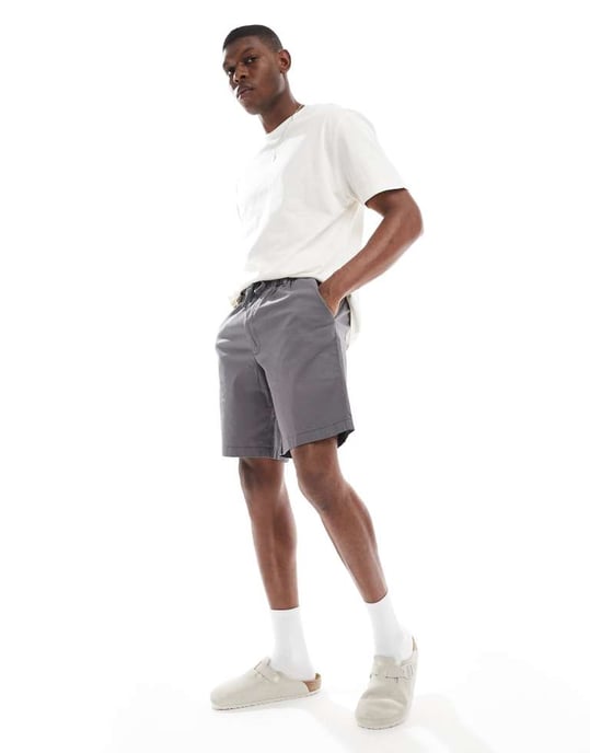 Jack & Jones 2-pack chinoshorts i grått och svart - Image 4