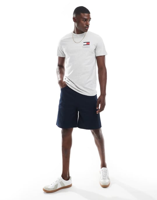 ASOS DESIGN knälånga shorts i marinblå - Image 1