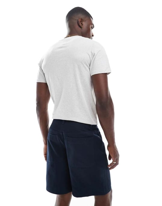 ASOS DESIGN knälånga shorts i marinblå - Image 3