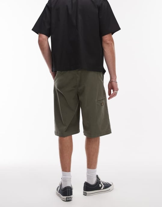 Dickies Unionville 13-tums veckad arbetskortbyxa i khakigrön - Image 2