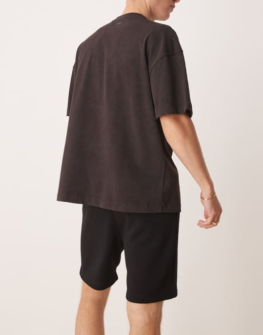 ASOS DESIGN grundläggande midilånga slim shorts multipack i svart och gråmelerad - Image 3