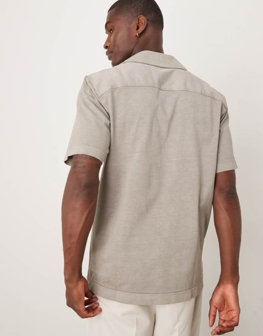 ARKET ren bomull tyngre jersey t-shirt med kort ärm i grå - Image 3