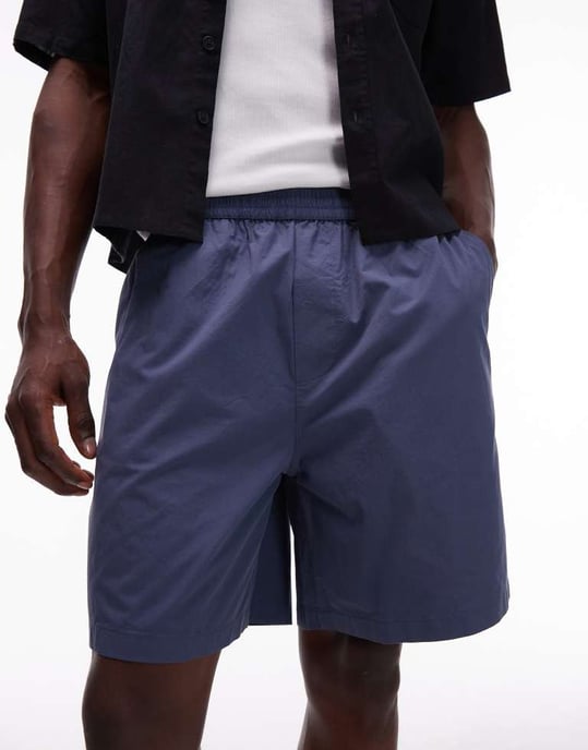 ARKET bomullsshorts med dragsko i blått - Image 2