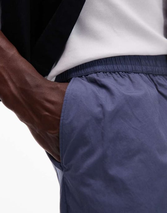 ARKET bomullsshorts med dragsko i blått - Image 4