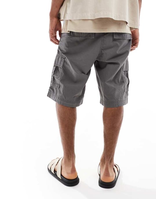 Jack & Jones löst sittande cargoshorts i grått - Image 4