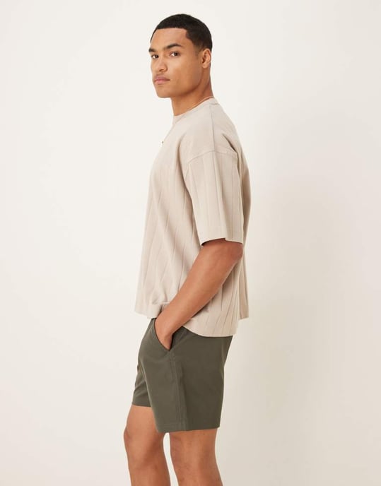 Abercrombie & Fitch 7\\' skräddarsydda shorts i khaki - Image 3