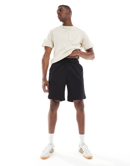 Jack & Jones 2-pack chinoshorts i svart och krämfärgad - Image 3
