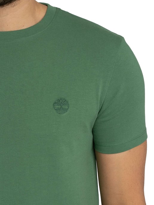 Timberland Slim Fit Embroidered Logo T-Shirt, Green - Image 4