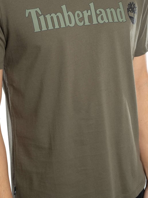 Timberland Lineair Logo-T-Shirt, Groen - Image 4