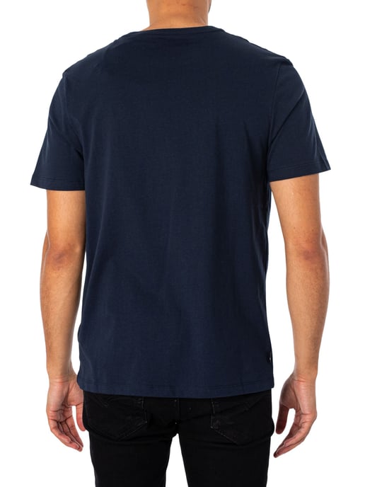 Timberland Linear Logo T-Shirt, Blue - Image 3