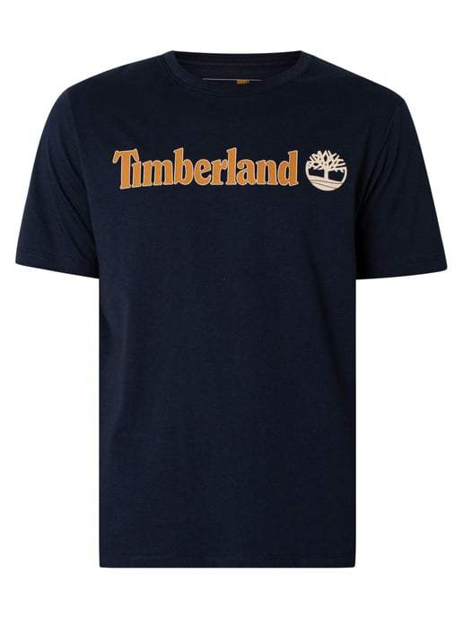 Timberland Linear Logo T-Shirt, Blue - Image 5