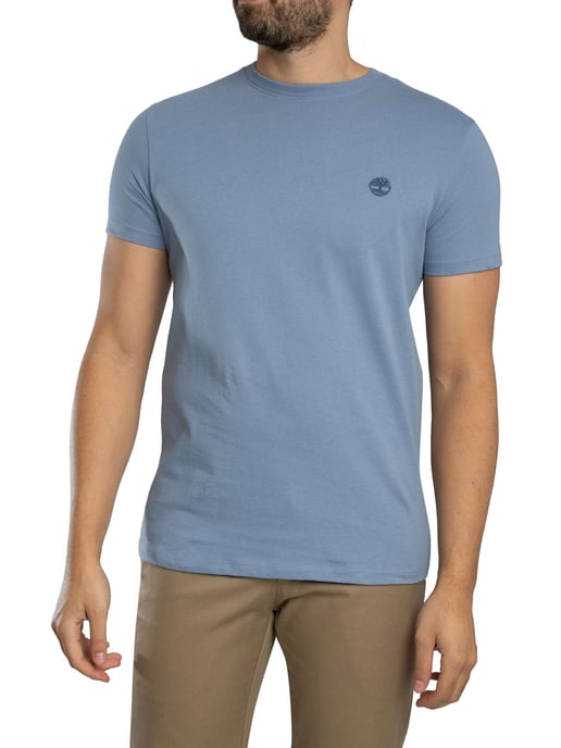 Timberland Slim Fit Embroidered Logo T-Shirt, Blue - Image 1