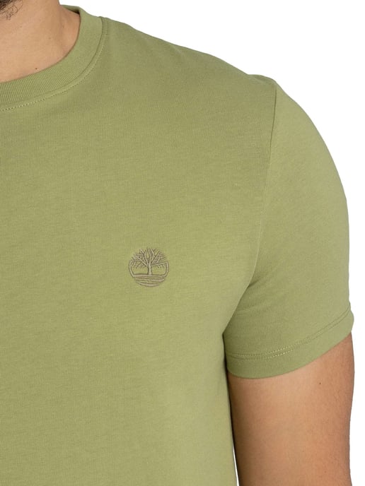 Timberland Slim Fit Embroidered Logo T-Shirt, Green - Image 4