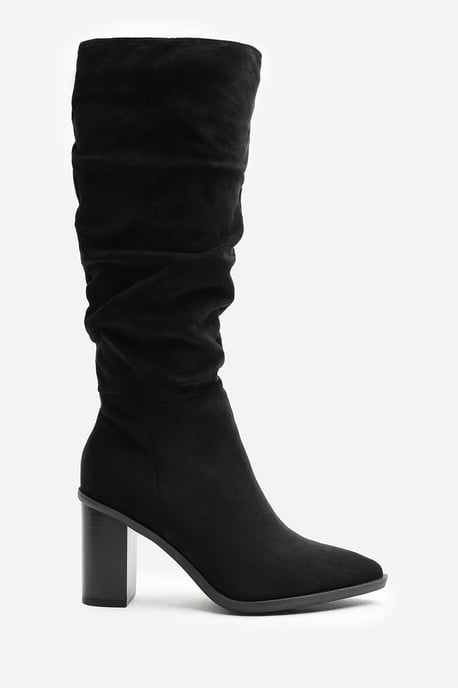 Where's That From Womens 'Quilla' Slouch Knee High Boots with Block Heel - Image 2
