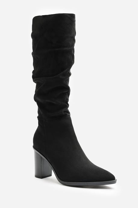 Where's That From Womens 'Quilla' Slouch Knee High Boots with Block Heel - Image 3