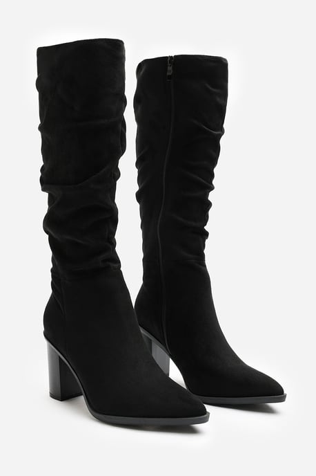 Where's That From Womens 'Quilla' Slouch Knee High Boots with Block Heel - Image 4