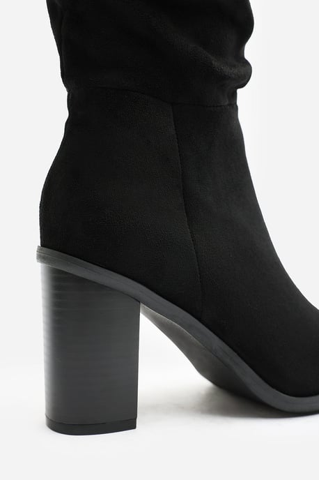 Where's That From Womens 'Quilla' Slouch Knee High Boots with Block Heel - Image 5