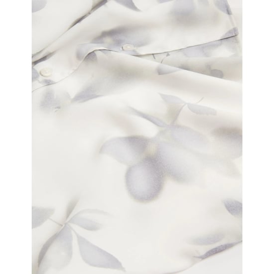 Ted Baker Kalmill Regular Fit Leaf Shadow Print White Shirt - Image 6