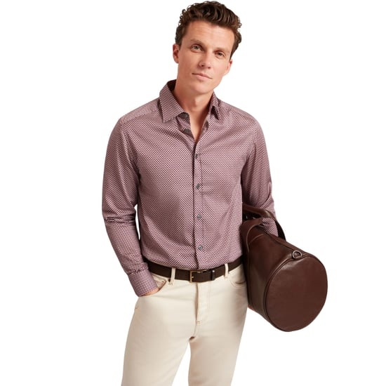 Ted Baker Jozef Mini Geo Print Light Purple Shirt - Image 2
