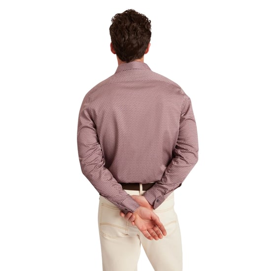 Ted Baker Jozef Mini Geo Print Light Purple Shirt - Image 3