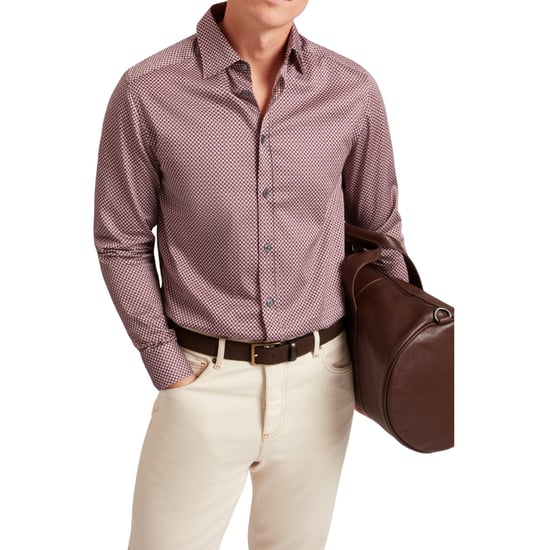 Ted Baker Jozef Mini Geo Print Light Purple Shirt - Image 4