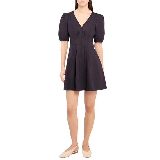 Ted Baker Uvita Mini-jurk Met Pofmouwen En V-hals In Marineblauw - Image 3