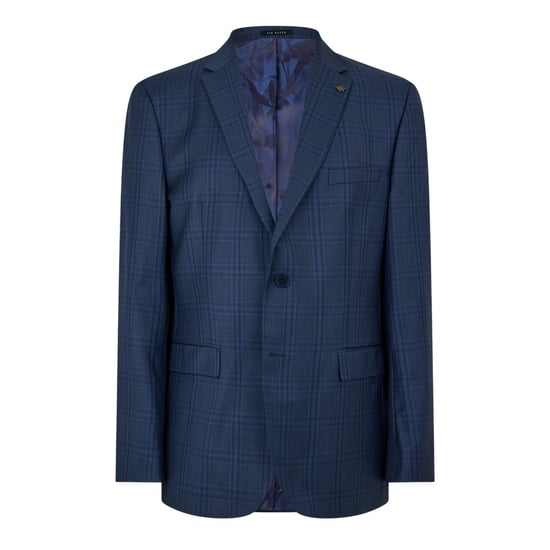 Ted Baker Mens Plaid Notch Neck Suit Jacket (Dark Blue) - Image 1