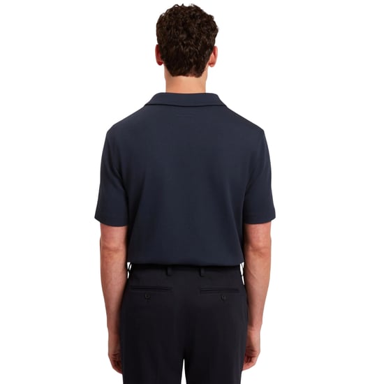 Ted Baker Danlibe Argyle Button Through Navy Jersey Shirt - Image 2
